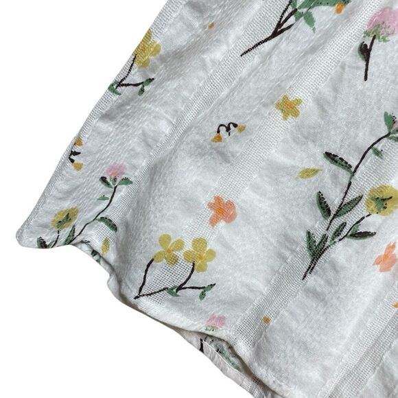 ROOLEE Floral Peplum Blouse White Size XS - Picture 4 of 6